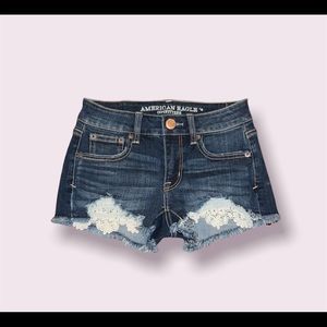 American Eagle Shortie Jean Shorts 00